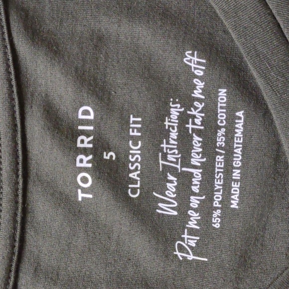 New Torrid Size 5X Army Green classic fit rop - Picture 6 of 8